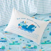Let Your Dreams Set Sail Kids Text Pillowcase