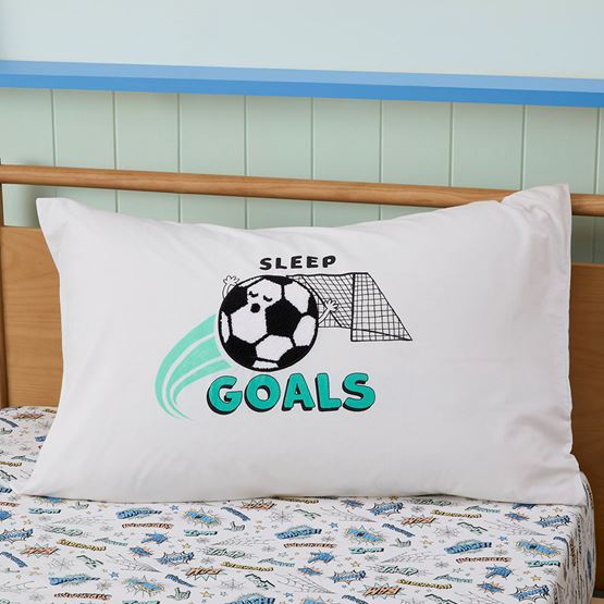 Sleep Goals Kids Text Pillowcase