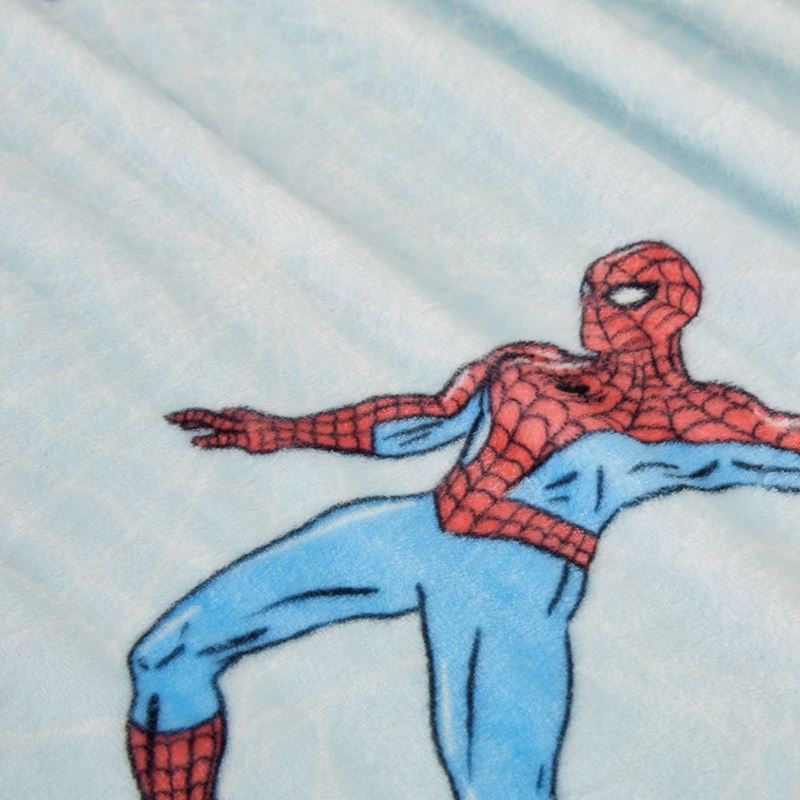 Marvel The Adventures Of Spider-Man Spider Sense Blue Ultra Soft Blanket