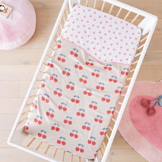 Novelty Cherry Love Cotton Baby Blanket