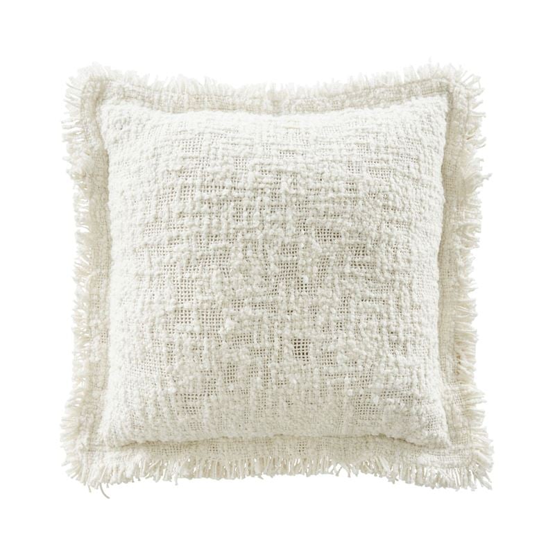 Leiden White Boucle Cushion