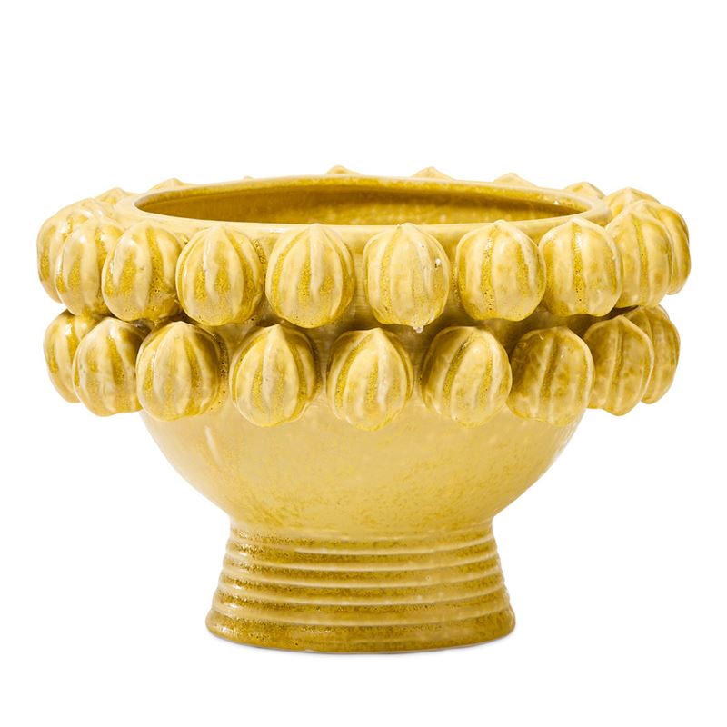 Citron Yellow Footed Vase