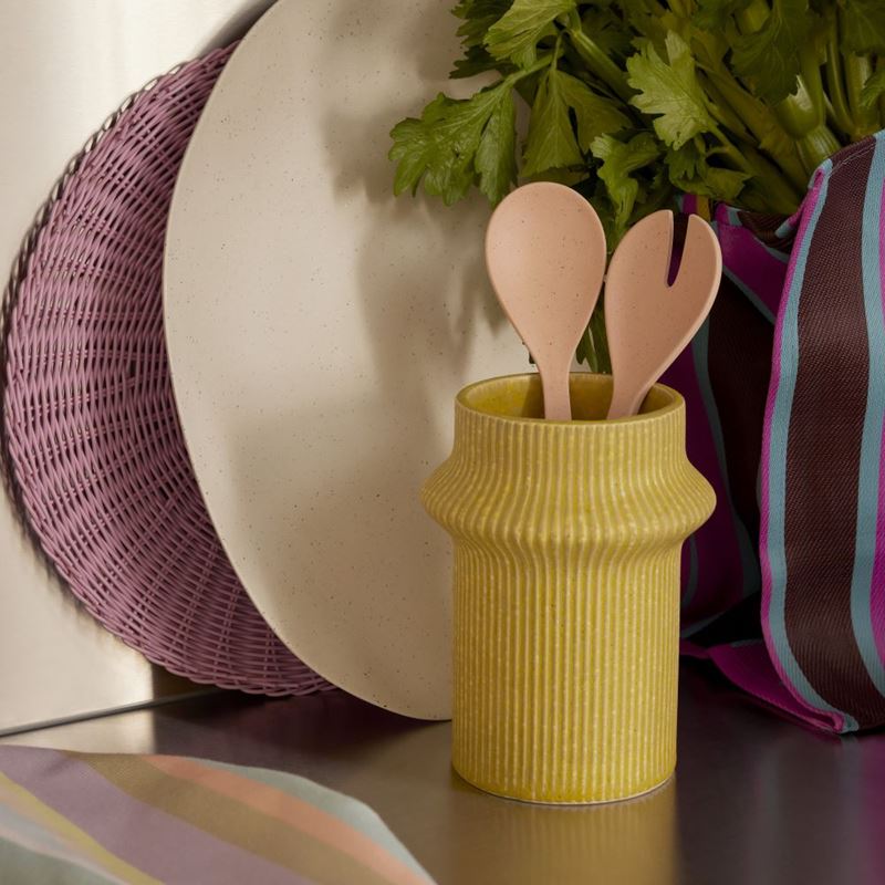 Citron Yellow Ring Vase