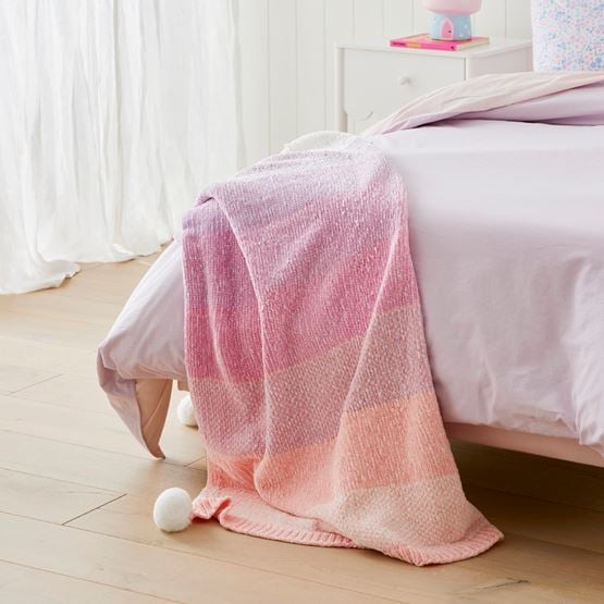 Sophie Ombre Sunset Chenille Throw