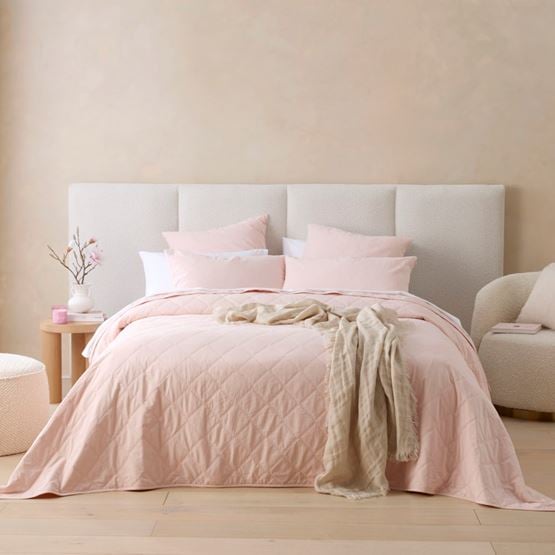 Stonewashed Cotton Blossom Quilted Coverlet Separates