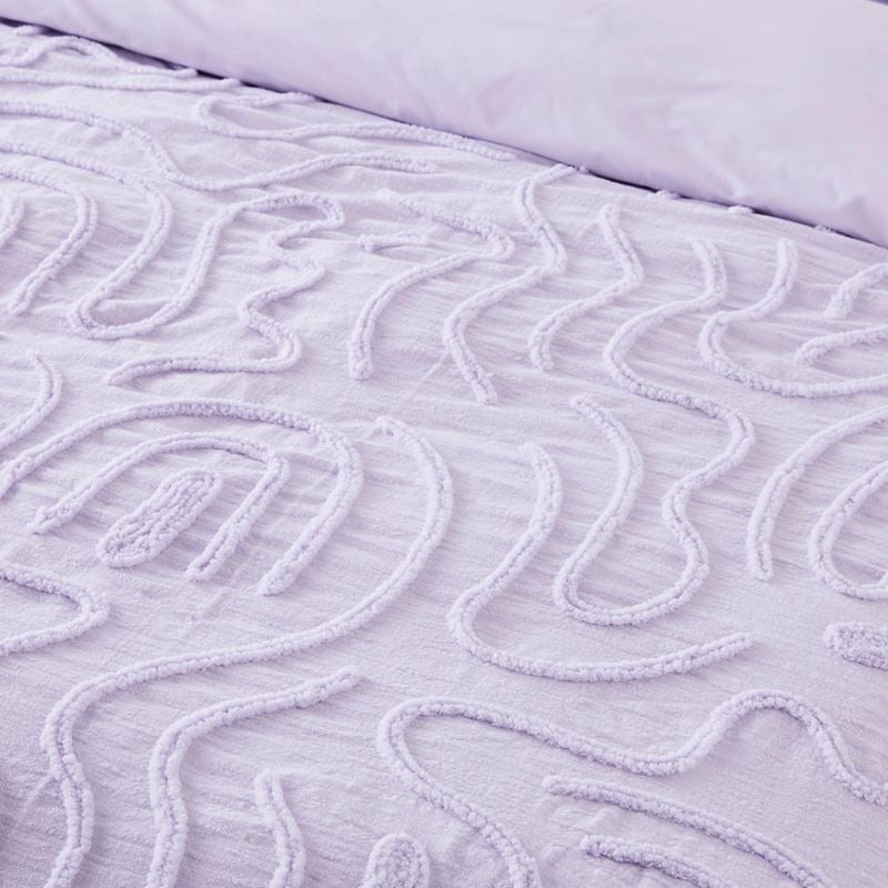 Swirl Lilac Tufted Quilt Cover Separates