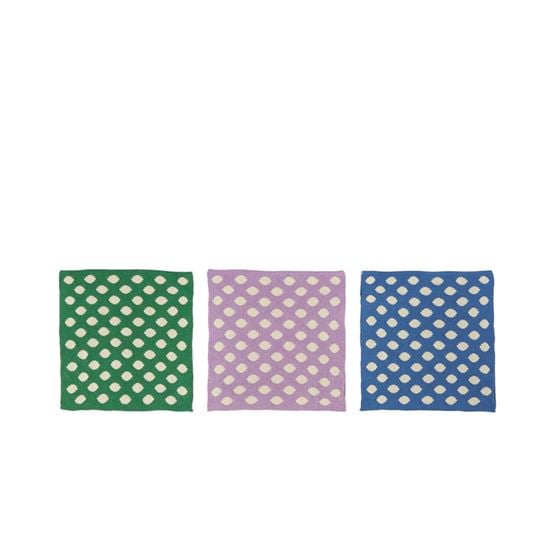 Dallas Jewels Spots Bamboo Knitted Washcloths Pack of 3