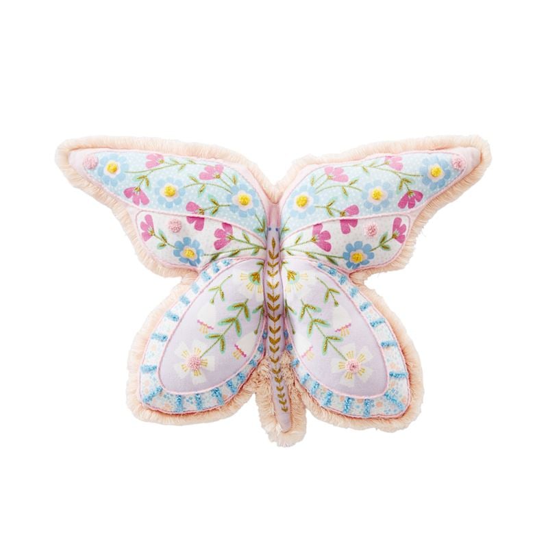 Polly Luxe Butterfly Multi Textured Cotton Cushion