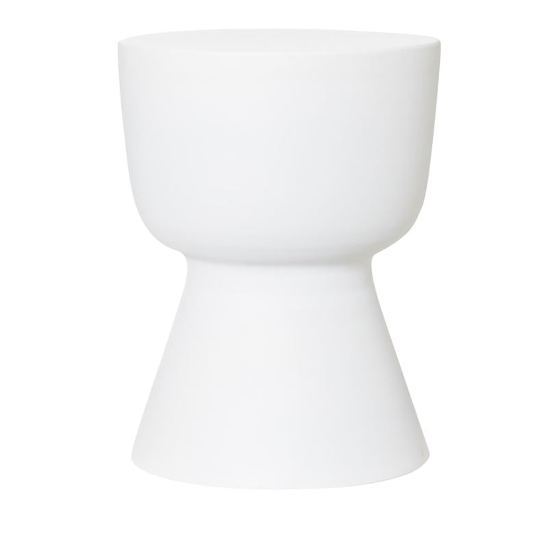 Mark Tuckey Metal White Egg Cup Side Table
