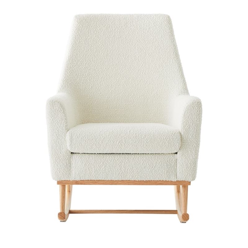 Boucle White Rocking Chair
