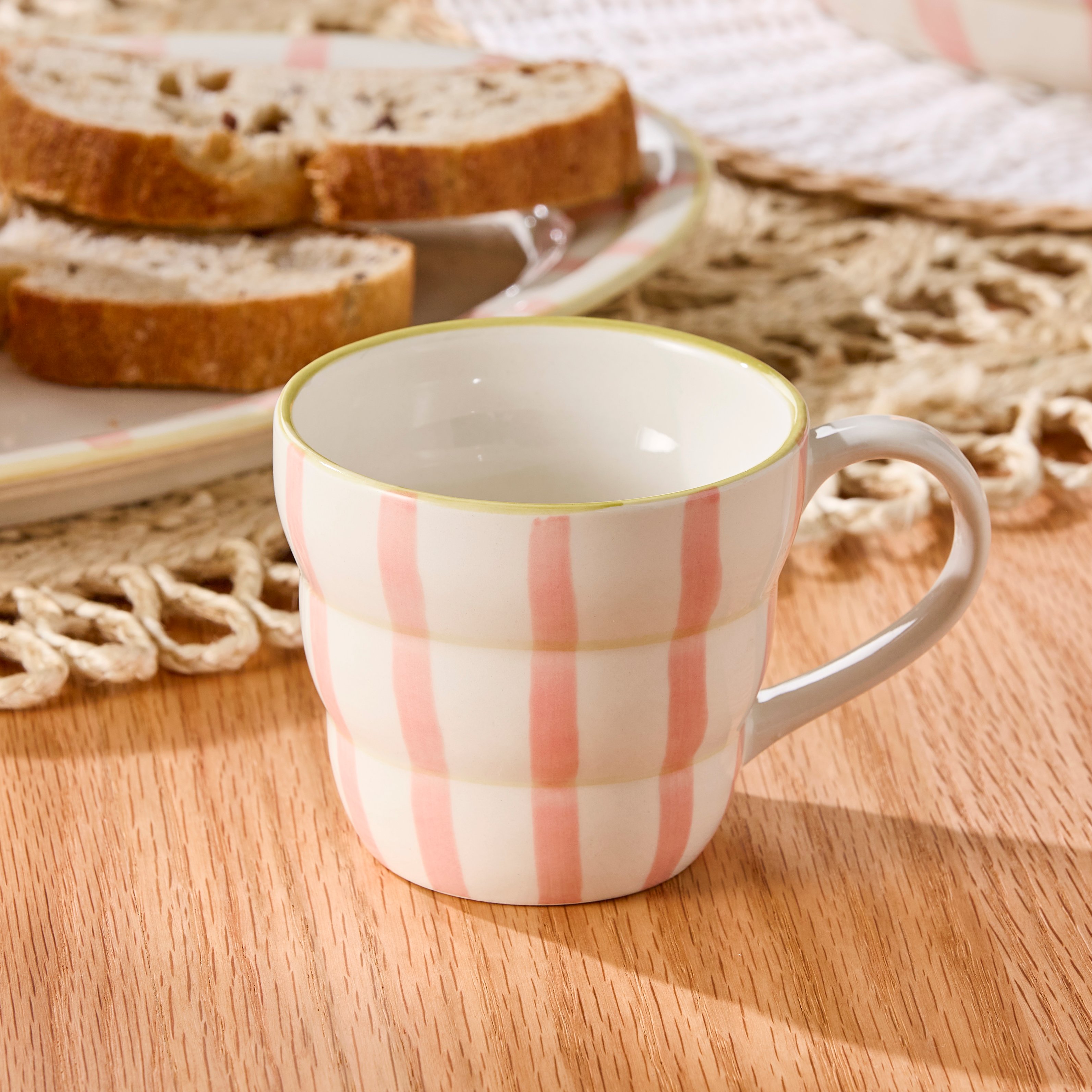Mediterranean Pink Stripe Mug | Adairs