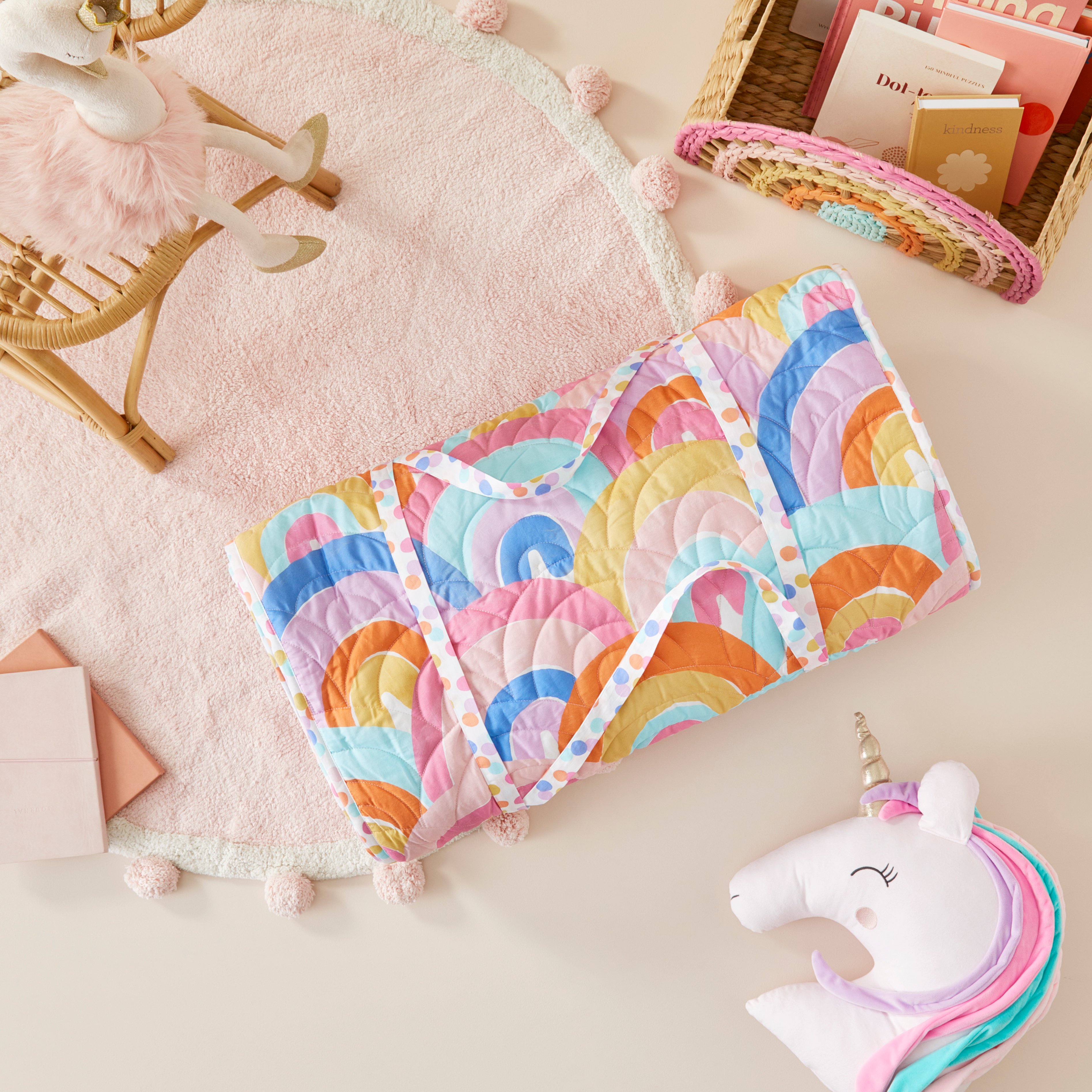 Adairs Kids - Kids Quilted Rainbow Sleeping Bag | Adairs Adairs Kids - Kids Quilted Rainbow Sleeping Bag | Adairs