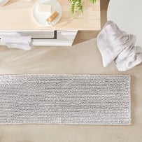  Microplush Grey Marle Bobble Bath Runner