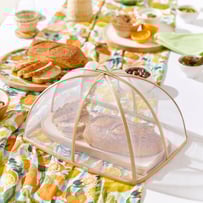 Hanoi White & Natural Rectangle Food Cover  