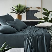 Stonewashed Cotton Dark Slate Sheet Separates