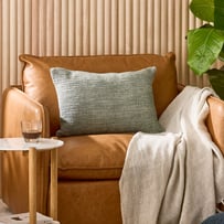 Caspian Green & White Long Cushion