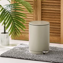 Round Nutshell Metal Dust Bin
