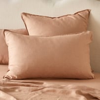 Vintage Washed Linen Hazelnut Pillowcases