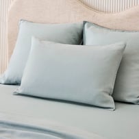 Vintage Washed Linen Duck Egg Pillowcases