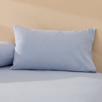 Stonewashed Cotton Printed Thin Chambray Stripe Pillowcases