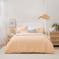 Stonewashed Cotton Butter Quilt Cover Separates