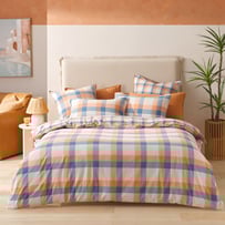 Yarn Dye Earth Check Quilt Cover Set + Separates