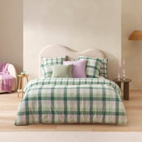 Yarn Dye Green Check Quilt Cover Set + Separates