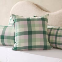 Yarn Dye Green Check Pillowcases