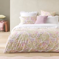 Genevieve Floral Pale Peach Quilt Cover Set + Separates