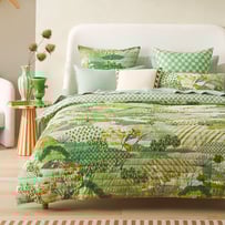 Green Valley Green Quilted Quilt Cover Separates