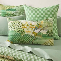 Green Valley Green Quilted Pillowcases