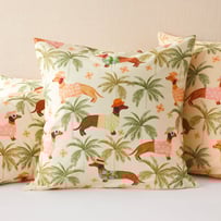 Sorbet Dachshund Lemon Pillowcases