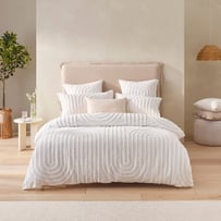 Kori White Tufted Quilt Cover Separates