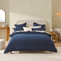 Victoria Denim Matelasse Quilt Cover Separates