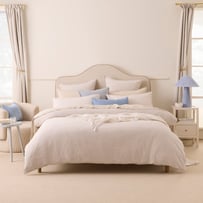 Vintage Washed Linen Linen & White Stripe Quilt Cover Separates