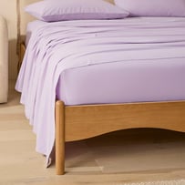 Stonewashed Cotton Lilac Sheet Set