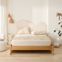 Washed Bamboo Linen Natural Sheet Set