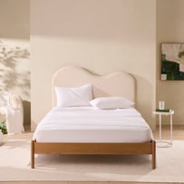 Relaxed Linen Look White Sheet Set