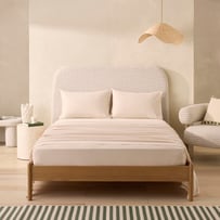 Relaxed Linen Look Natural Sheet Set