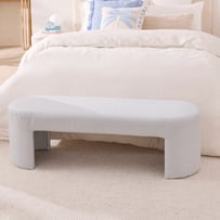Essay Light Blue Stripe Bench Seat