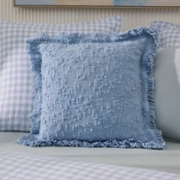 Leiden Chambray Blue Boucle Cushion