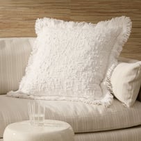 Leiden White Boucle Cushion