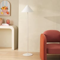 Hariette White Matte Floor Light