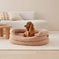 Ziggy Beige Sherpa Pet Bed