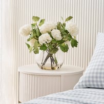 Fleurs dans l'eau White & Green Pom Pom Hydrangea