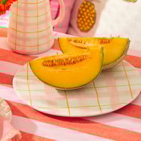Edie Pink Check Round Platter