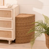 Lydia Natural Corner Laundry Basket