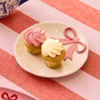 Bow Pink & White Trinket Dish