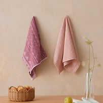Tropea Dusty Rose Tea Towel Pack of 2