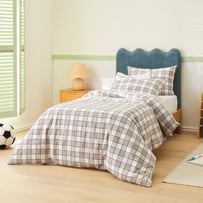 Carter Grey Check Quilt Cover Set